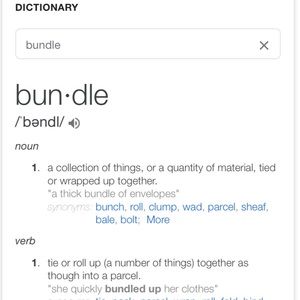 A bundle is MORE than one item!
