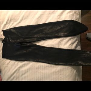 Distressed Leatherette Legging