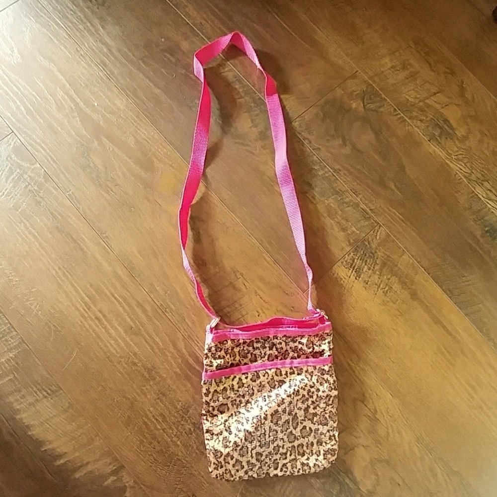 Kids Sequined Leopard Print Bag