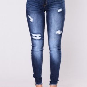 Fashion Nova Elyse Distressed Skinny Jeans