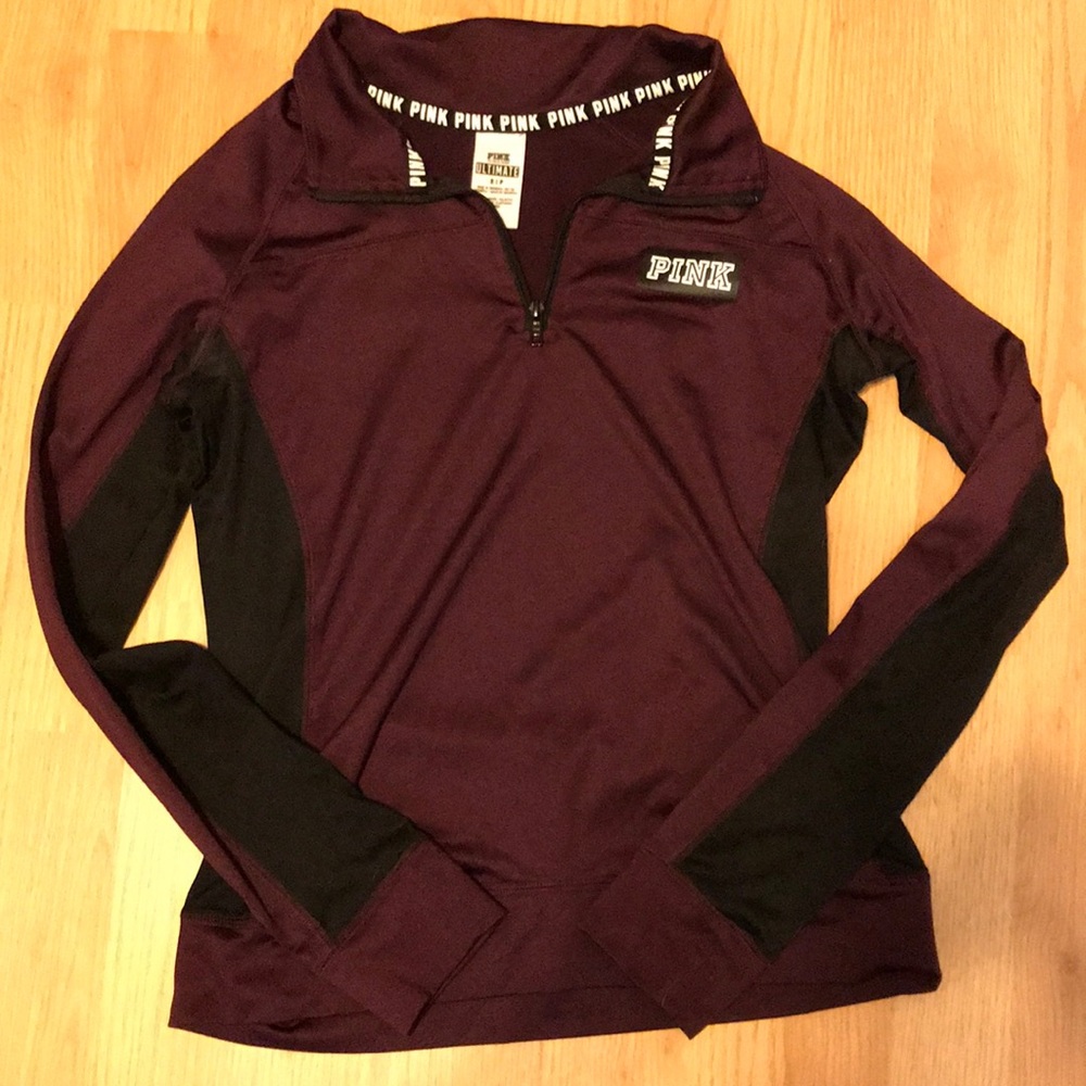 PINK burgundy half zip
