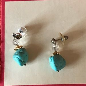 Brighton Turquoise and Smoky Quartz Earrings