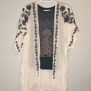 Tank top and loose cardigan from Tilly's.