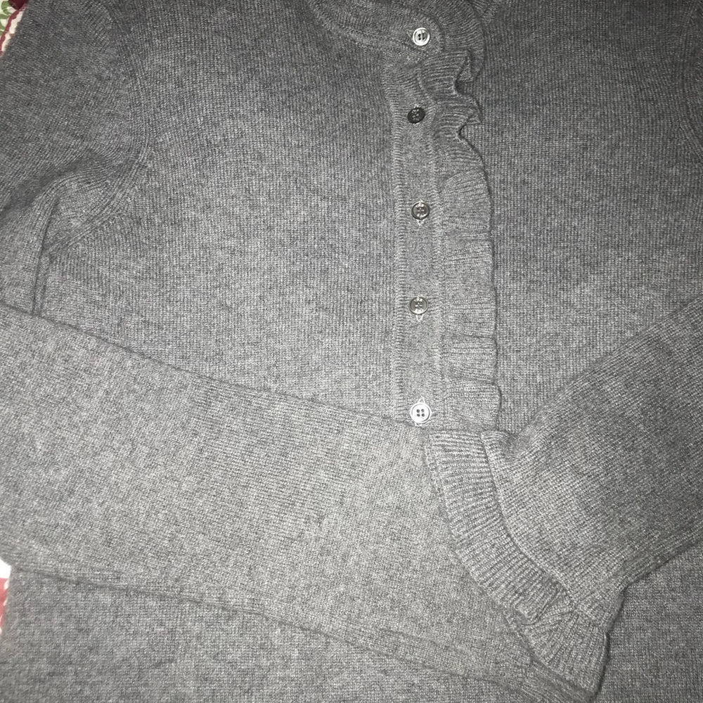 Tory Burch 100% CASHMERE Gray Sweater