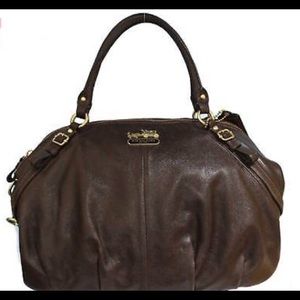 Brown leather Coach satchel