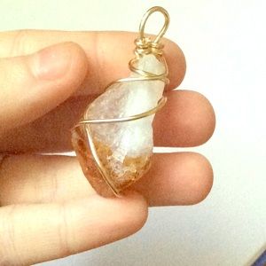 🌙Wire wrapped Citrine Crystal✨