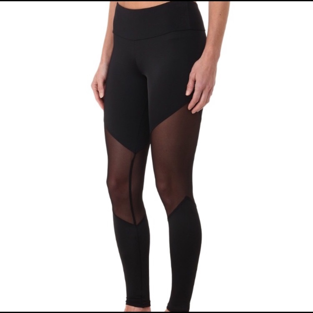 Onzie Black Mesh Yoga Pants Leggings