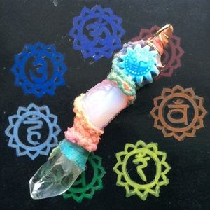 ✨🌙Opalite and Quartz Blue Sunshine Pendant 🦋