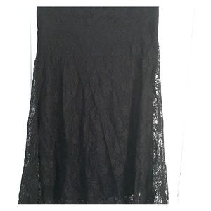 Black lace dress to skirt convertible