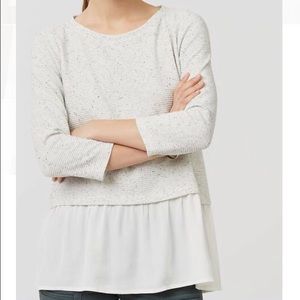 Loft Flocked Two-in-One Sweater