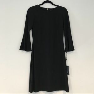 Black bell sleeve cocktail dress by Tommy Hilfiger