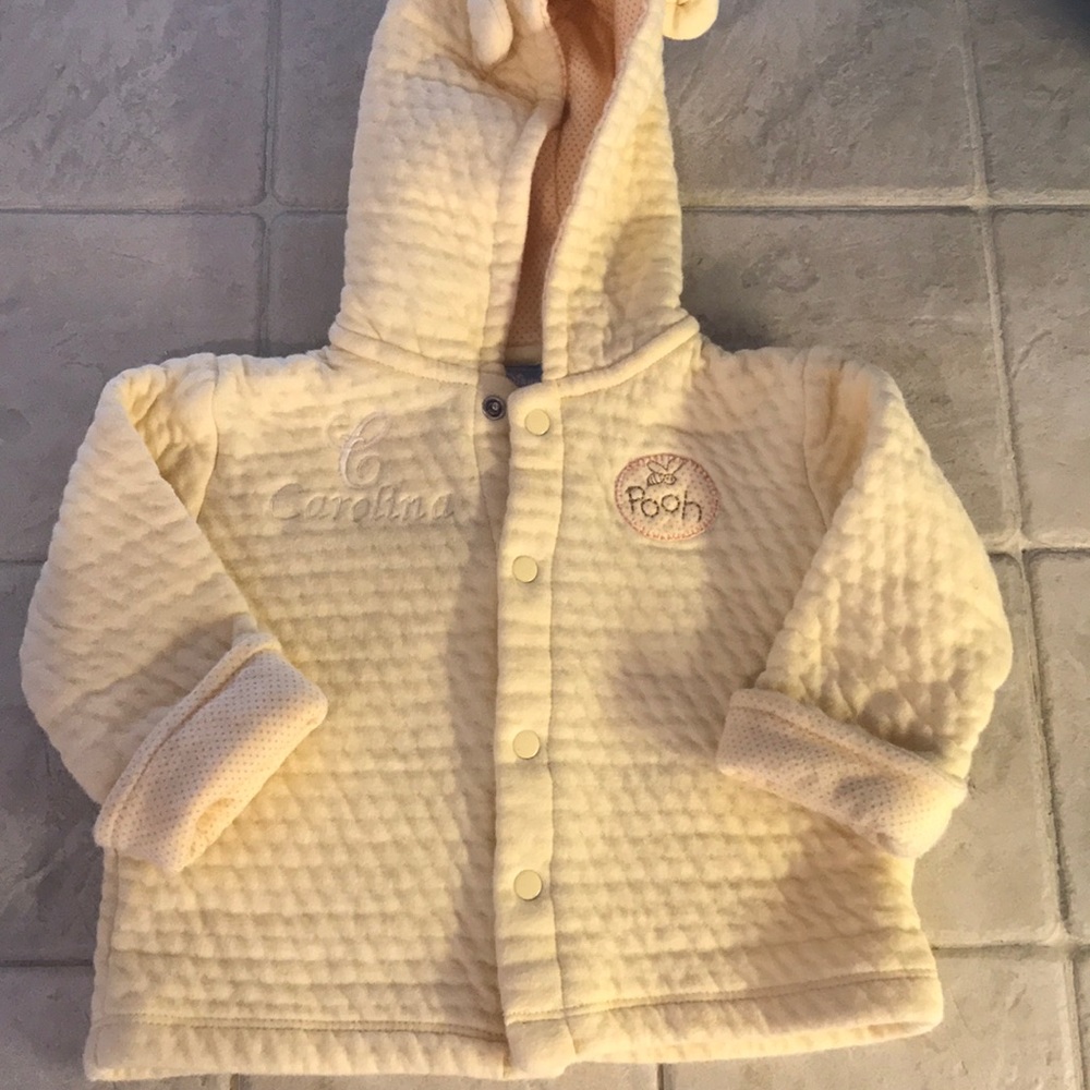 Monogrammed Disney Baby Pooh quilted hoodie