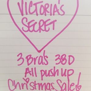 Victoria's Secret push up bundle size 38D