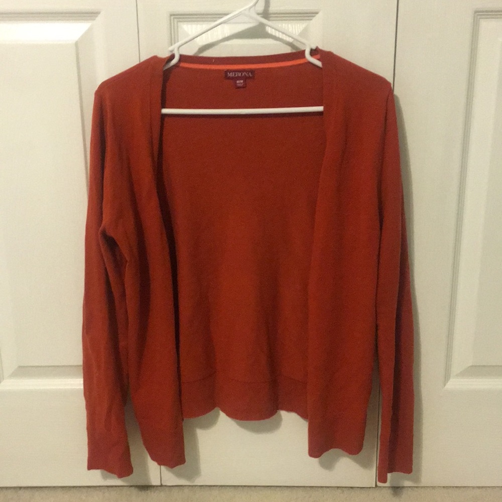 Burnt Orange Cardigan - Like New - Size Medium