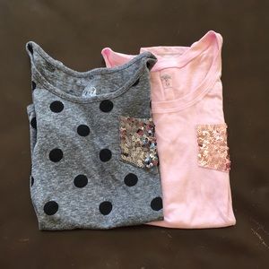 Girls Justice Short Sleeve Glitter Pocket  Bundle