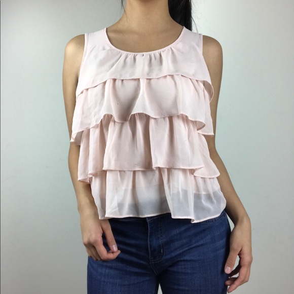 Light pink ruffle tank!! - Picture 3 of 8