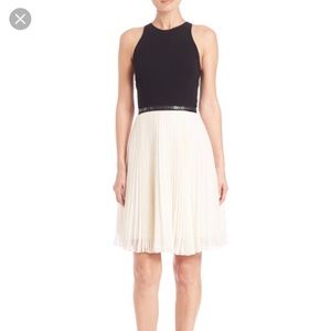 Halston Heritage colorblock pleated dress