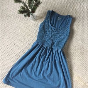 Mossimo Supply Co Crochet Top Blue Tank Dress