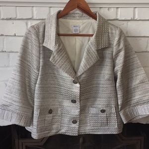 Ceve cream and silver swing jacket size 8