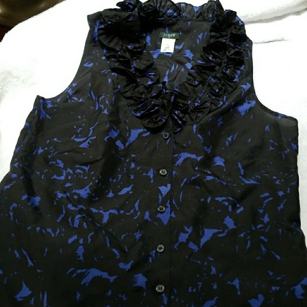 J. crew no-sleeve silk blouse