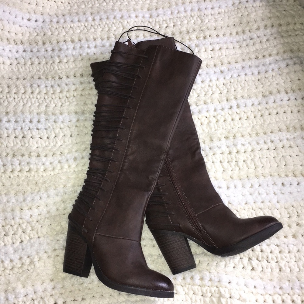 🌿 knee high boots with heel