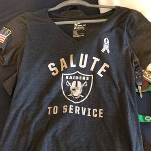 Oakland Raiders salute to service T-shirt