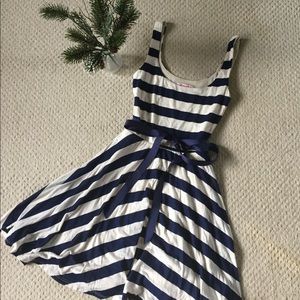 Delia's Navy and White Striped skater dress