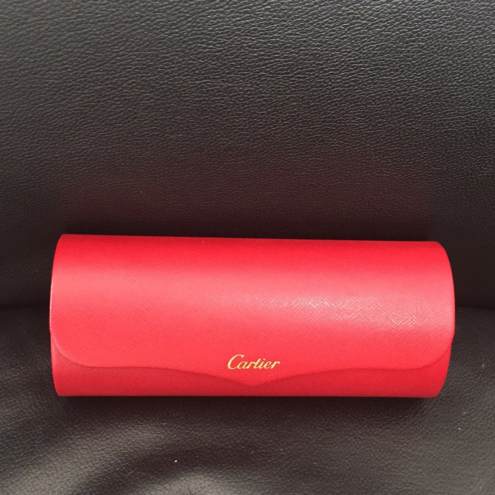 Authentic red Cartier glasses case