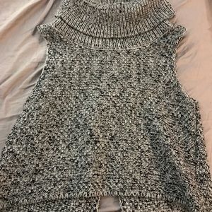Bebe Semi Crop Open Back Grey Sweater- WORN ONCE.