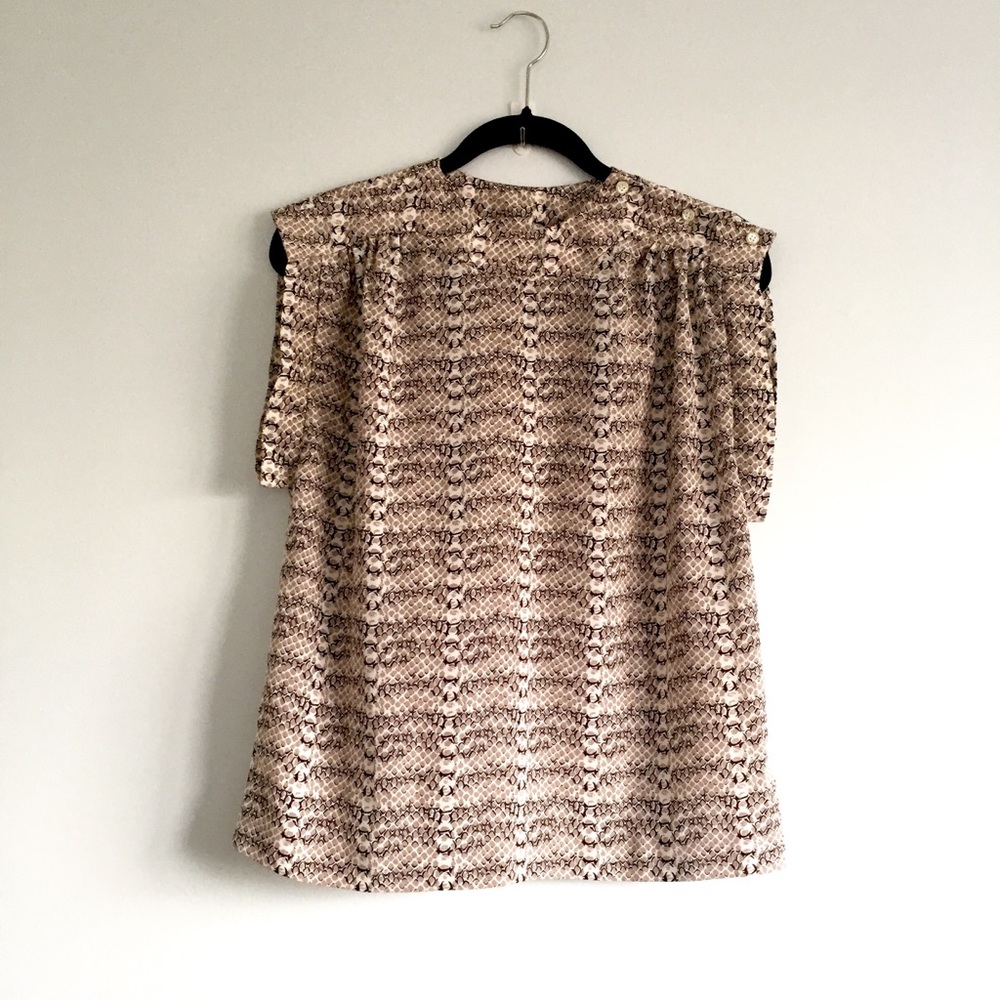 Vintage Snake Skin Print Blouse