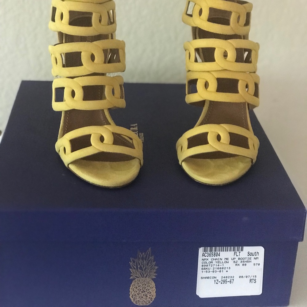 AQUAZZURRA SANDAL SUEDE TULIP YELLOW