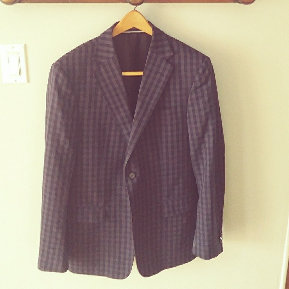 Z Zegna Slim fit wool mohair suit jacket