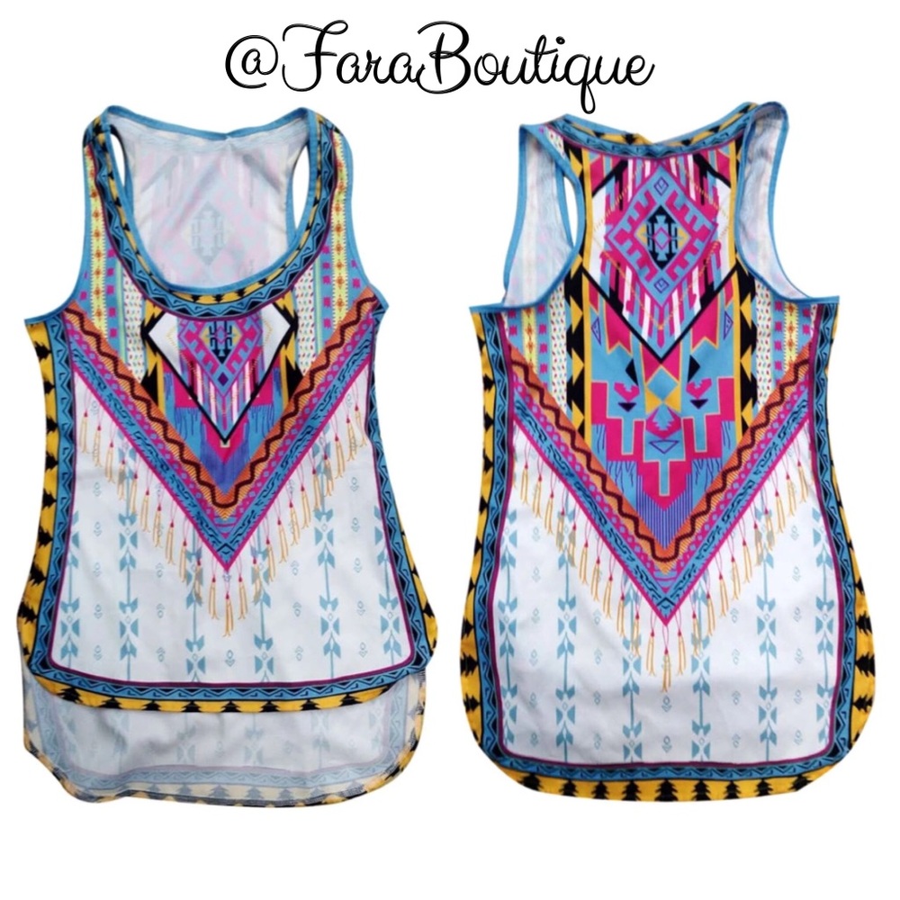 Aztec Sleeveless Tank Top