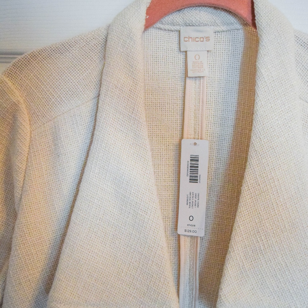 Chico's Drape-Front Crop Jacket - Picture 4 of 8