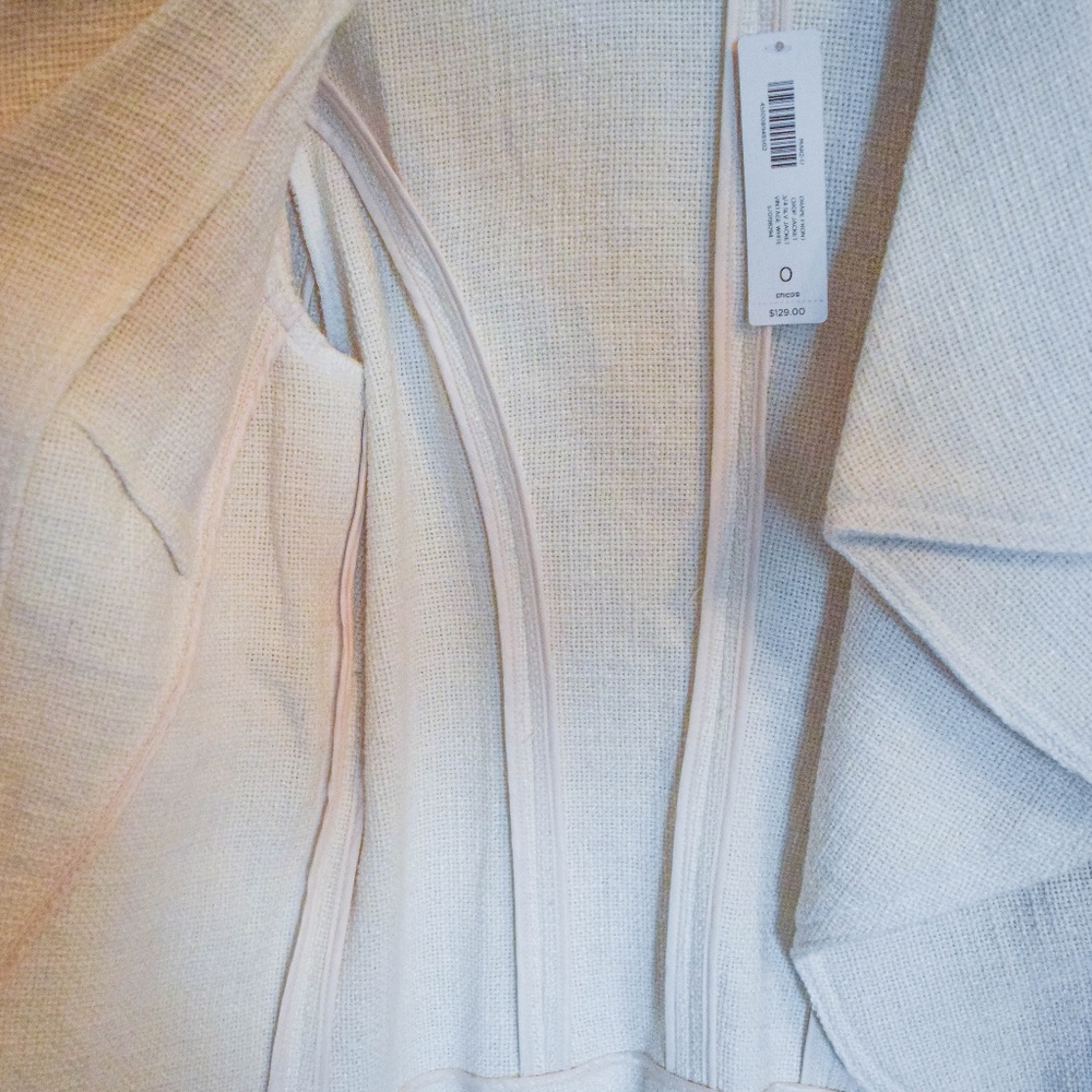 Chico's Drape-Front Crop Jacket - Picture 7 of 8