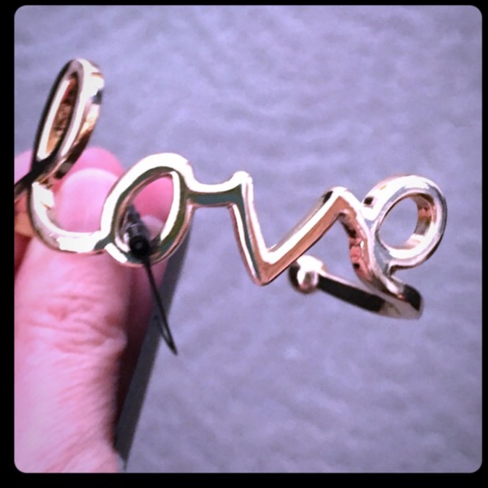 NWT gold tone LOVE bangle cuff