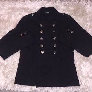 Express military inspired black jacket