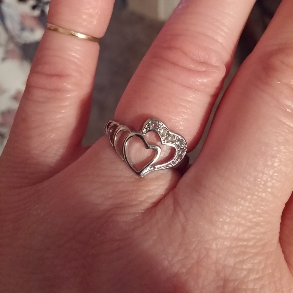 Fragrant Jewel Ring Silver Heart