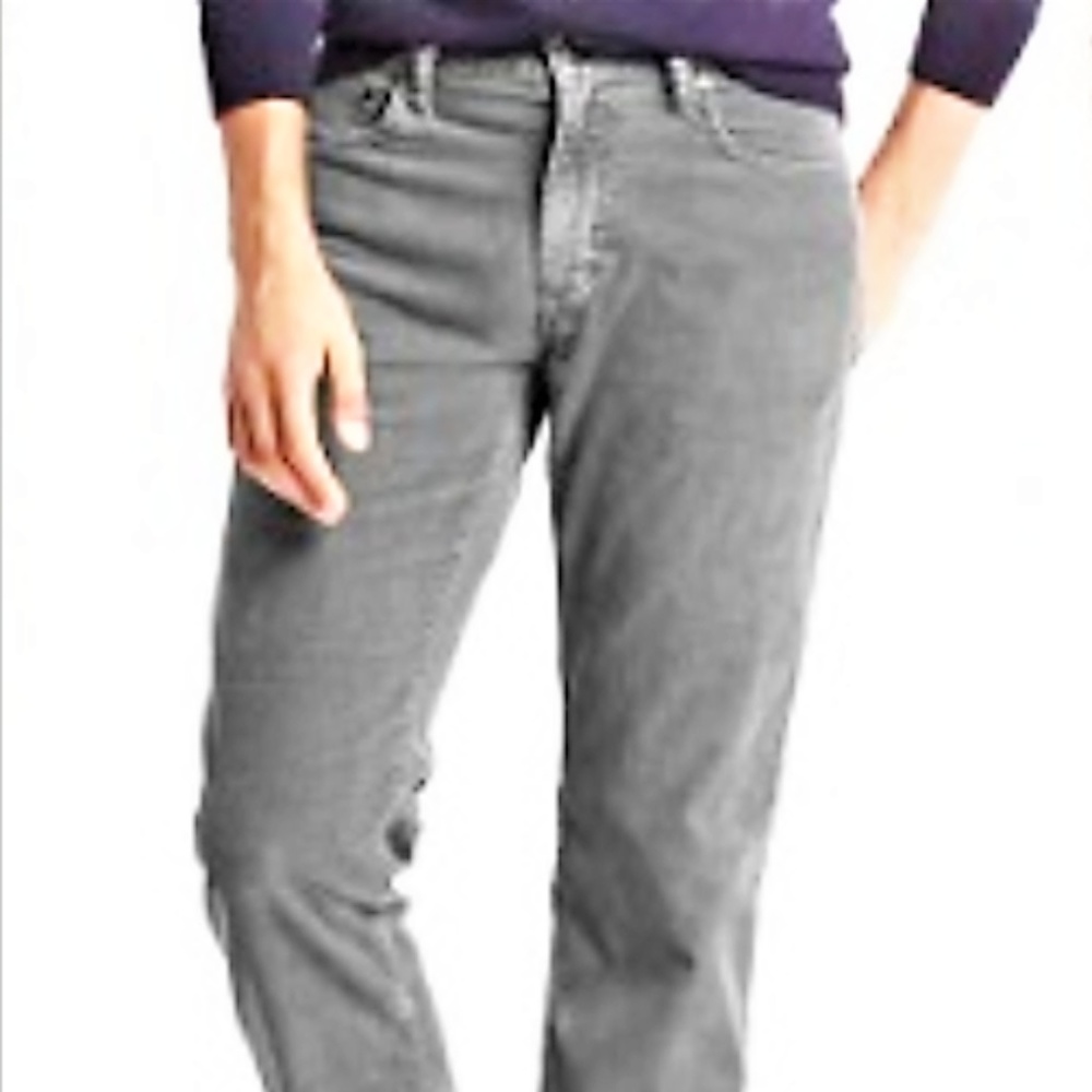 Banana Republic Straight Fit Grey Cords (30x32)