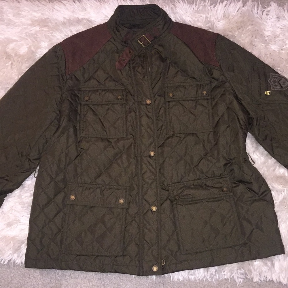 Ralph Lauren quilted  jacket with suede detail