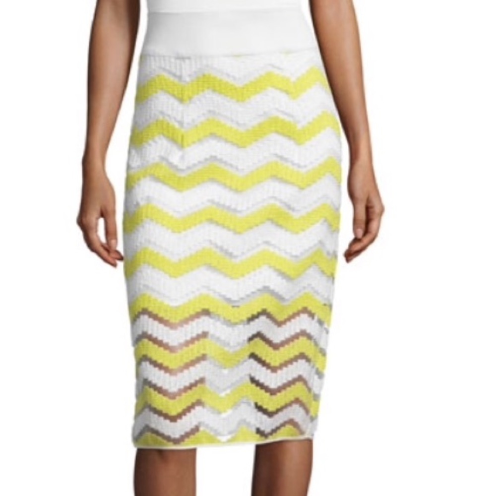 Milly Citron Chevron Skirt