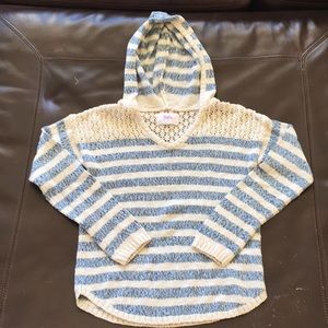 Justice Girls Striped Sweater Hoodie