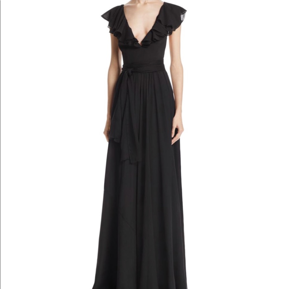 Like NEW Jill Jill Stewart Ruffle Chiffon Gown
