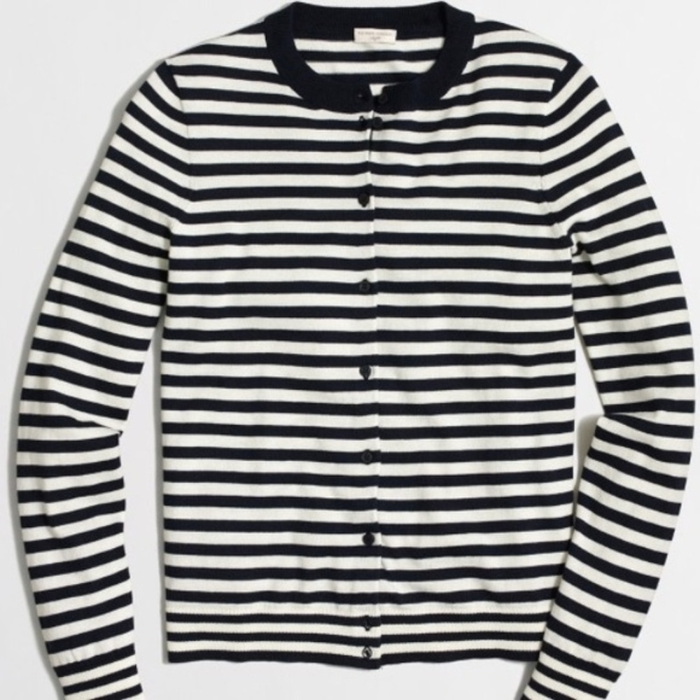 J.Crew Striped Cardigan Sweater, S