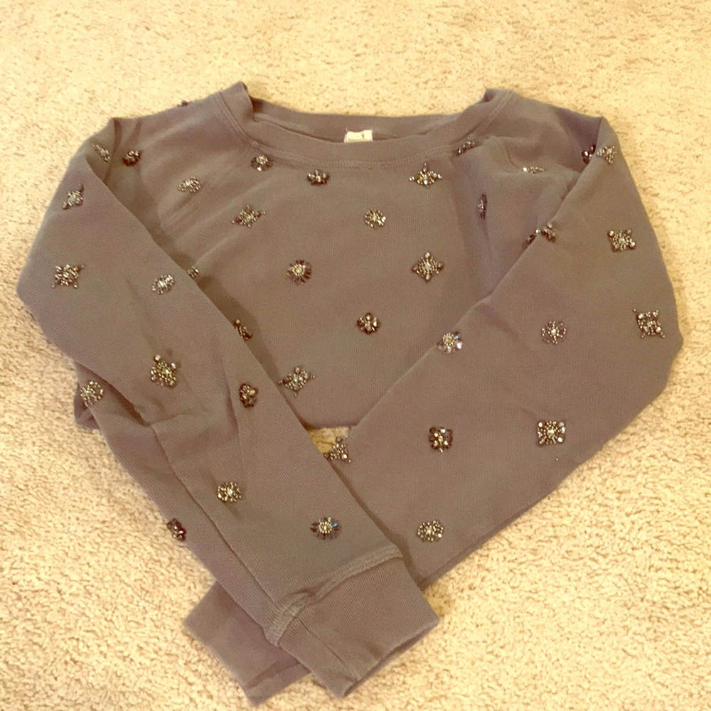 J crew crewneck sweatshirt with accents