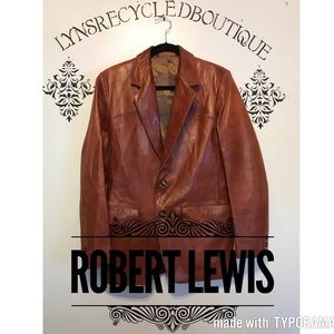 Robert Lewis Lambskin Leather Vintage Jacket! 36!