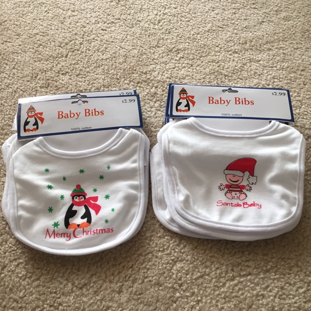 Bundle of 9 New Christmas baby Bibs