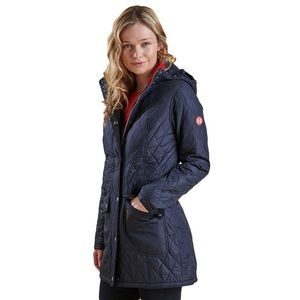 Barbour Long Fleece-Lined Quilted Jacket