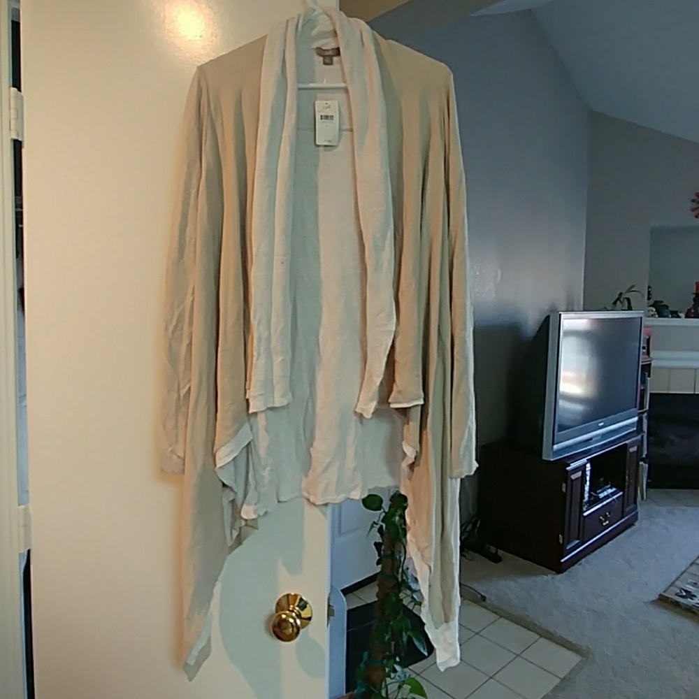 Double-tone Tan J.Jill Cardigan