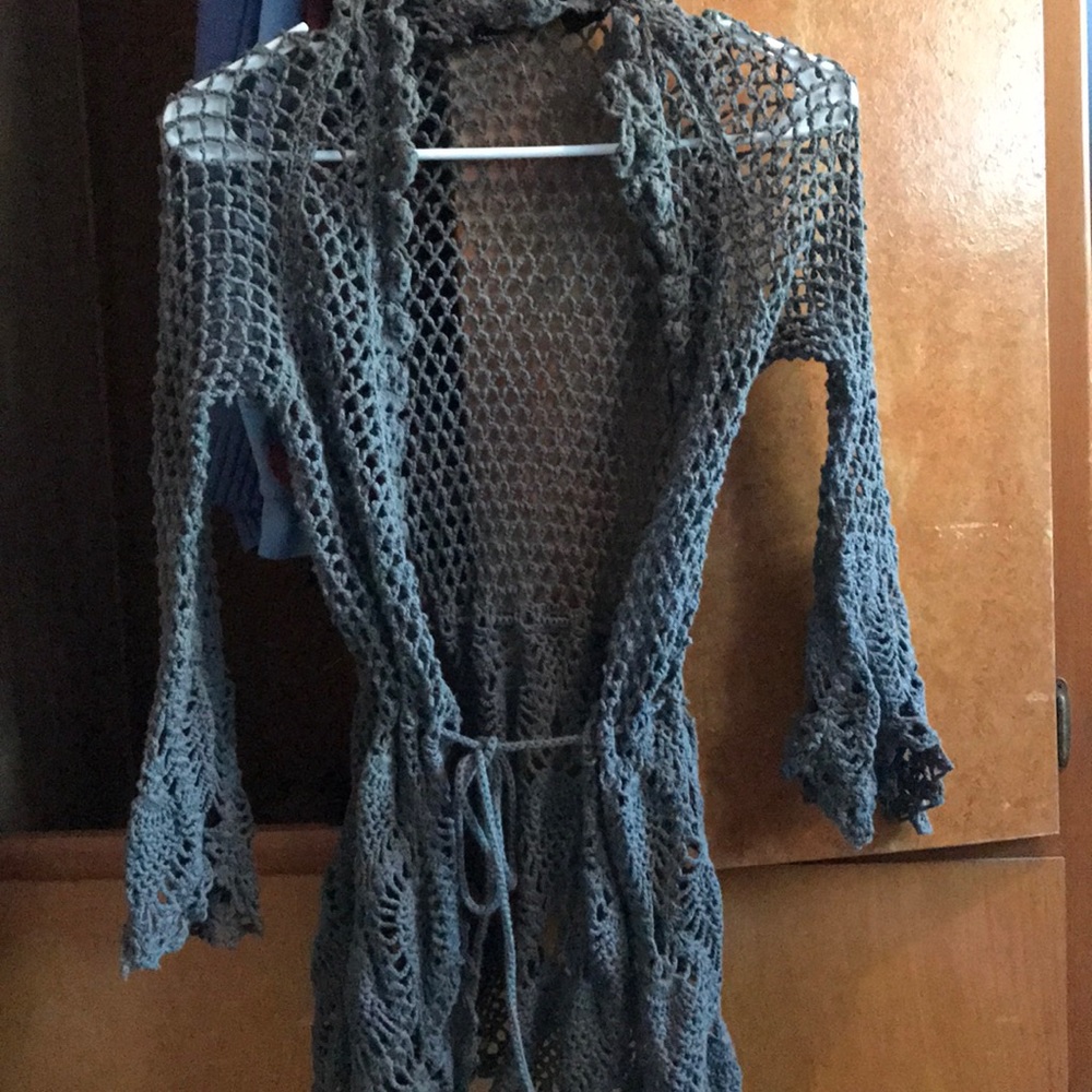 knit sweater throwover